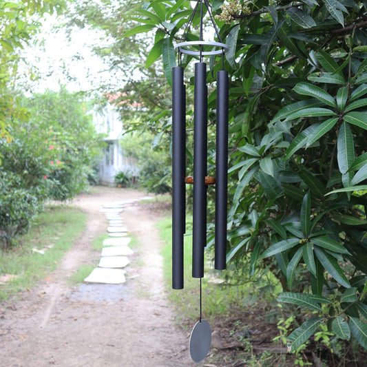 Jet Black - 35 inch Large Wind chimes