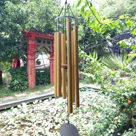 Golden Aura - 35 inch Large Wind chimes