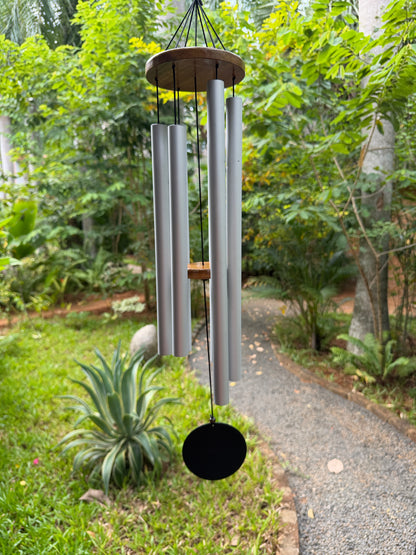 Silver Serenade - 35 inch Large Wind Chimes