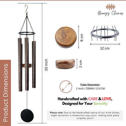 Antique Seekers - 30 inch Large Wind Chimes size and dimensions - Breezy Chimes
