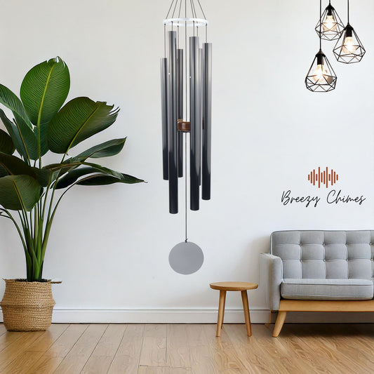 Glossy Black - 35 inch Large Wind chimes