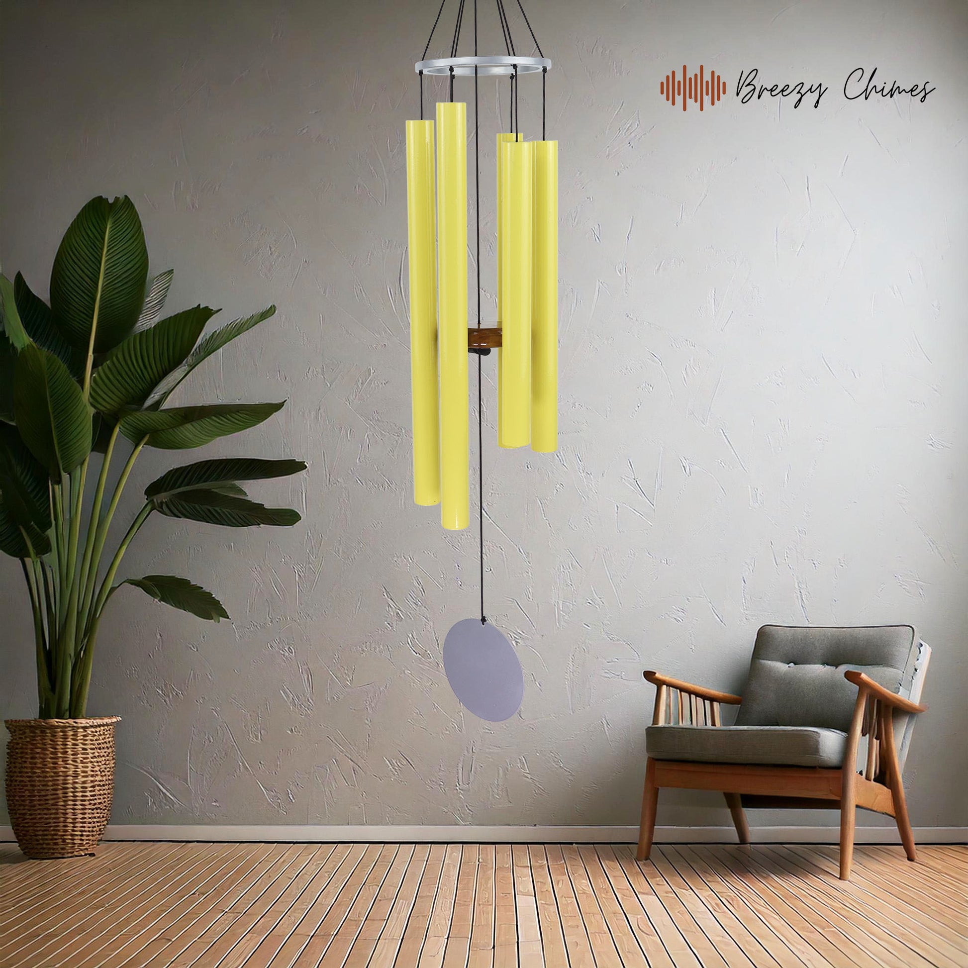 Harmonic Citrus - 30 inch Large Wind Chimes full view - Breezy Chimes