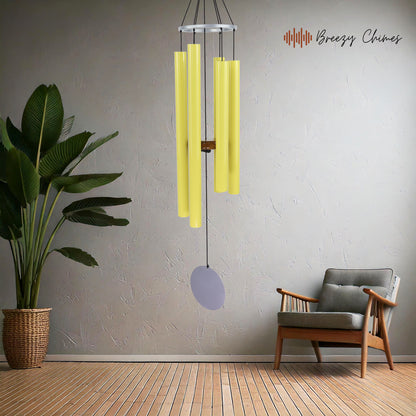 Harmonic Citrus - 30 inch Large Wind Chimes full view - Breezy Chimes