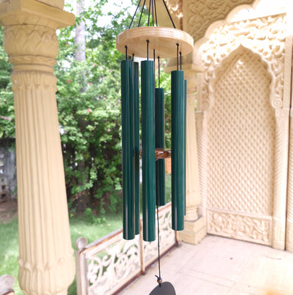 Jade Wonder - 30 inch Large Wind Chimes full view - Breezy Chimes