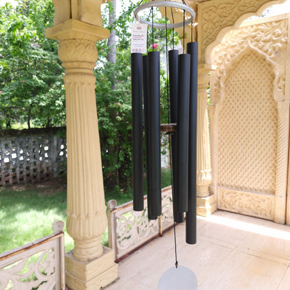 Jet Black - 50 inch Large Wind Chimes - Breezy Chimes