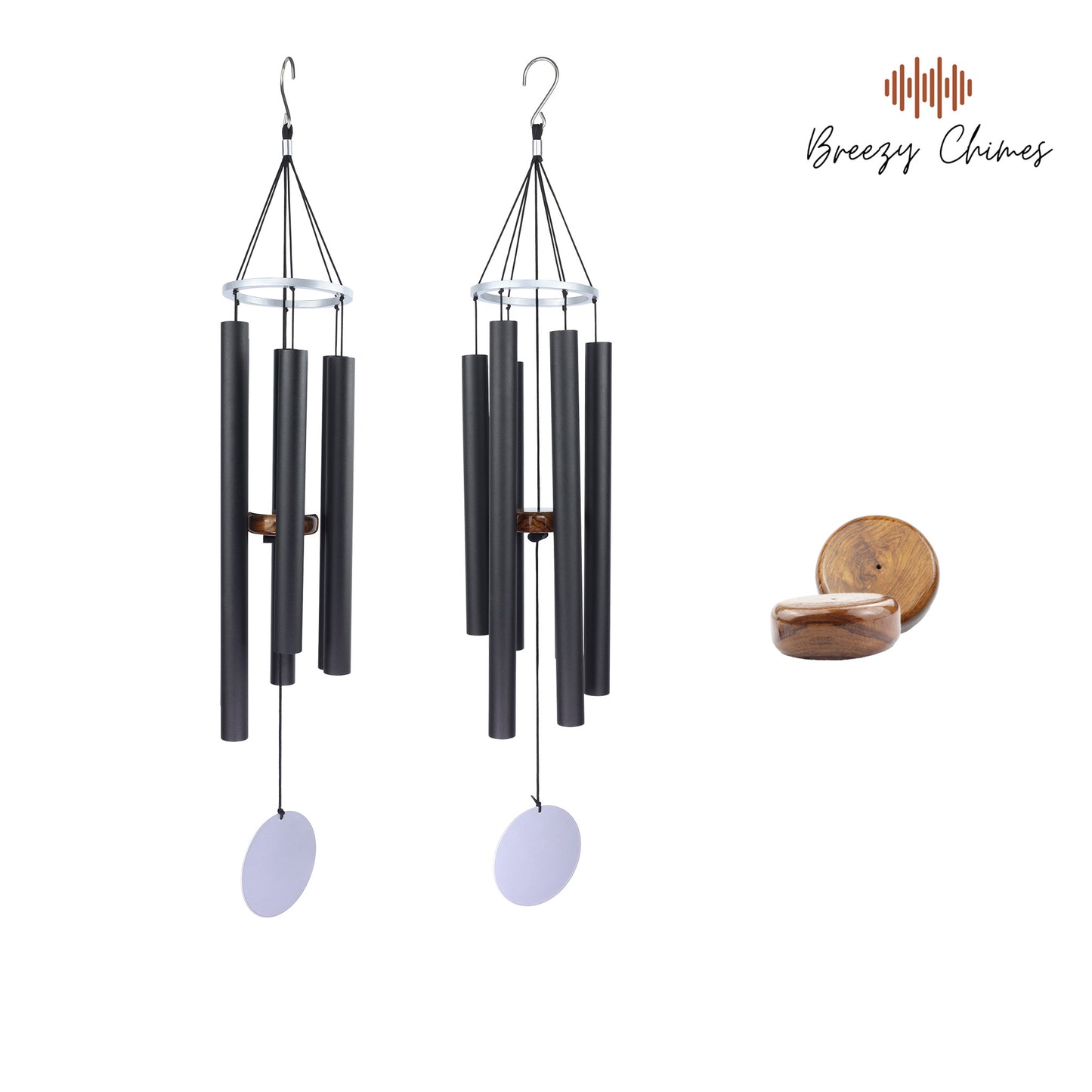 Jet black - 30 inch Large Wind chimes