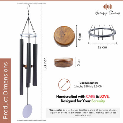 Pearl Grace - 30 inch Large Wind Chimes size and dimensions - Breezy Chimes