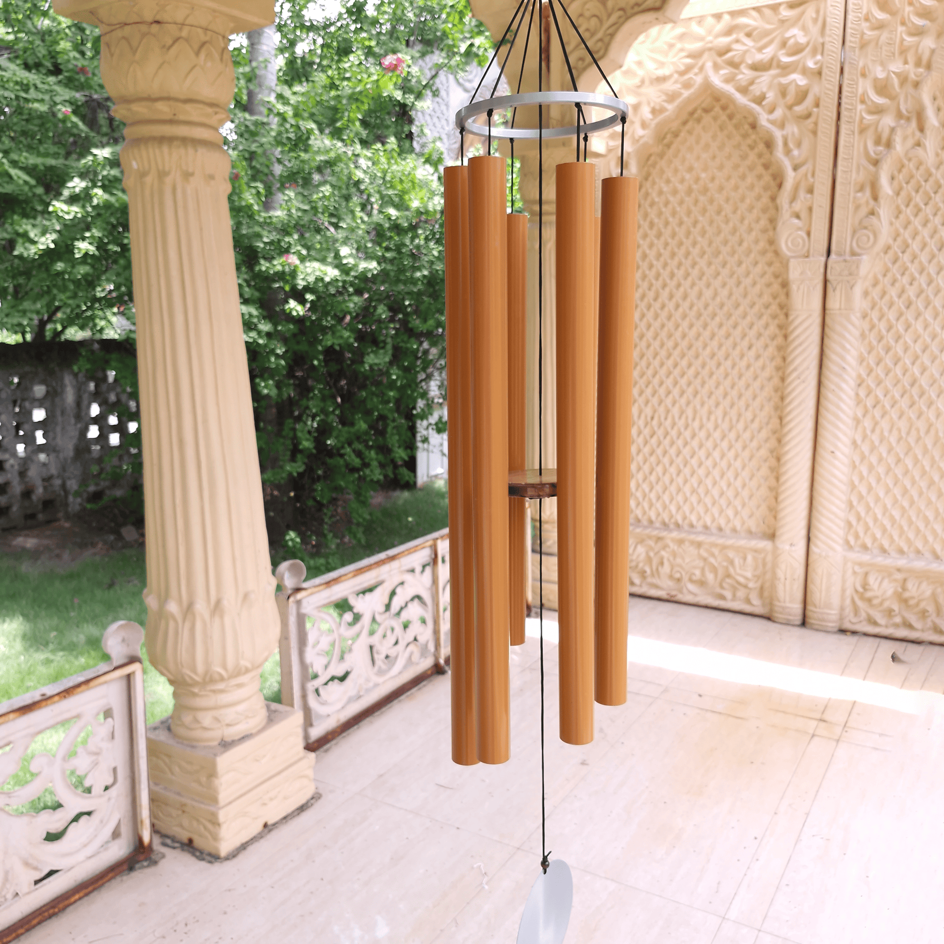 Terracotta Lovers - 50 inch Large Wind Chimes - Breezy Chimes