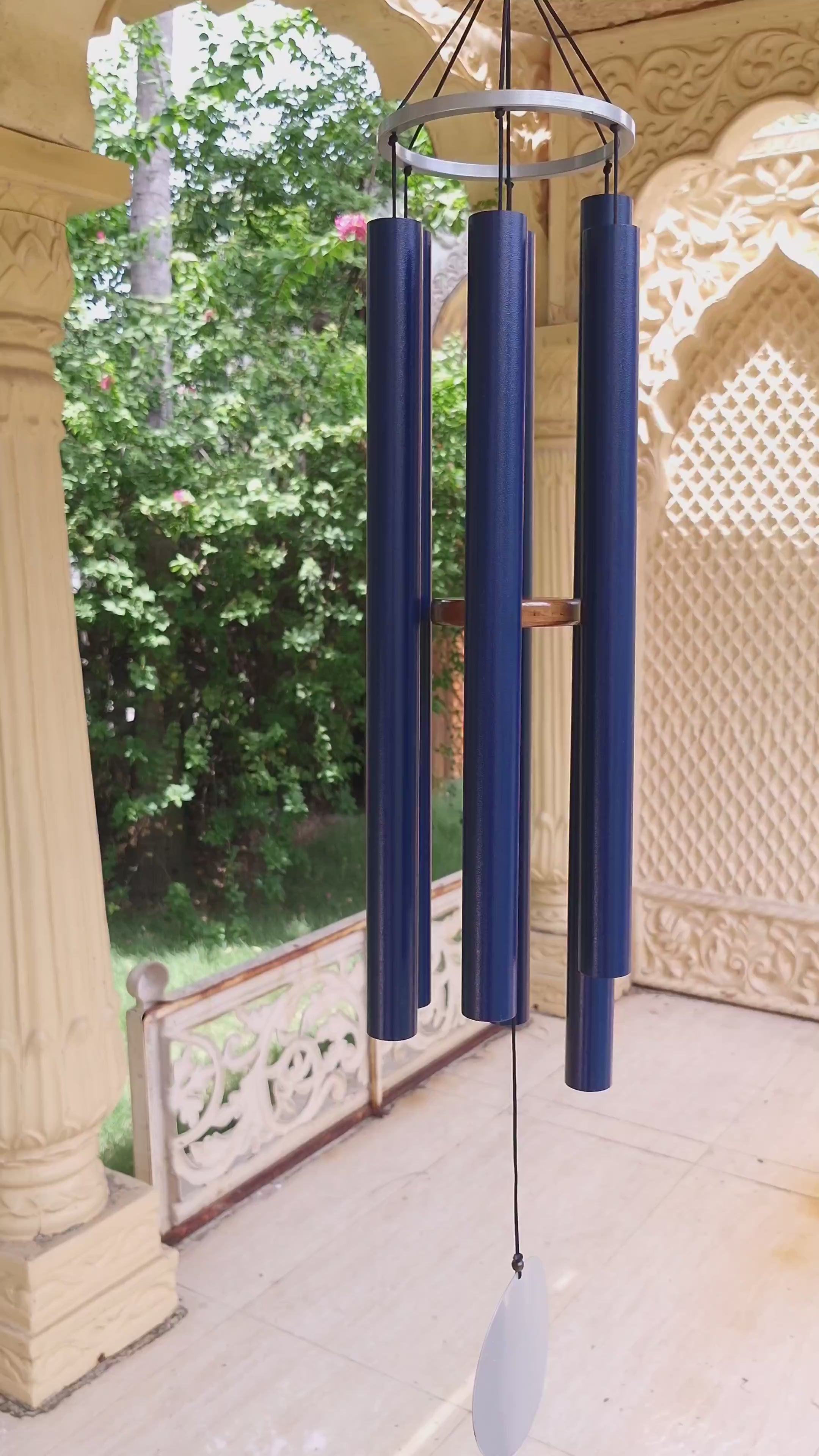 Midnight Echo - 50 inch Large Wind Chimes - Breezy Chimes
