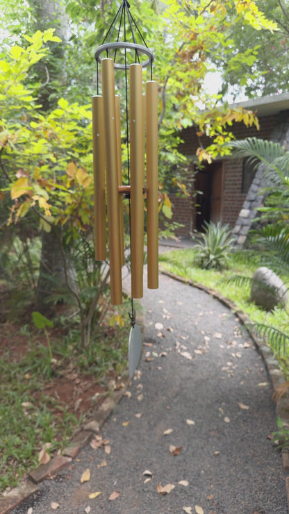 Golden Aura - 35 inch Large Wind Chimes