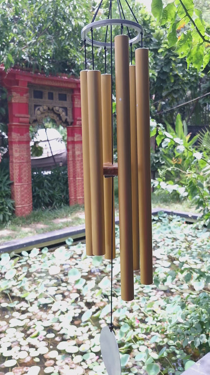 Golden Aura - 35 inch Large Wind chimes