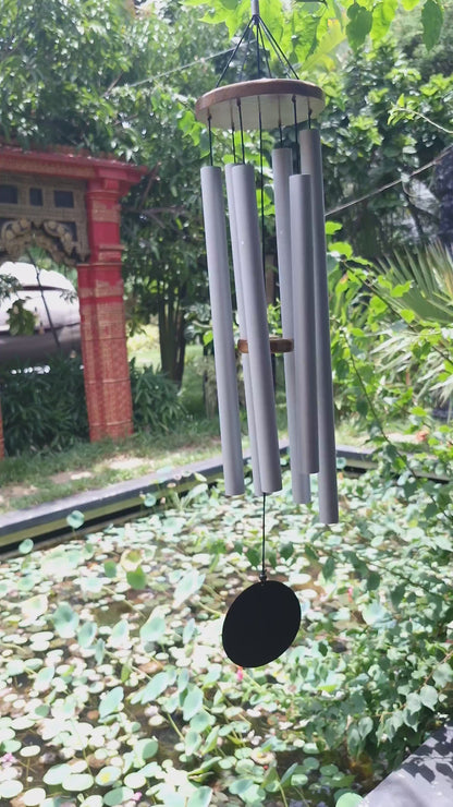 Silver Serenade - 35 inch Large Wind chimes
